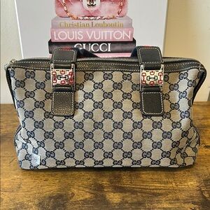 Gucci Blue Monogram Canvas Bag